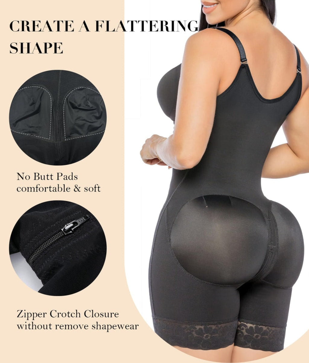 Essentials 4 Life | Fajas Colombianas Postpartum Shapewear for Women Tummy Control Butt Lifter Body Shaper with Zipper Crotch