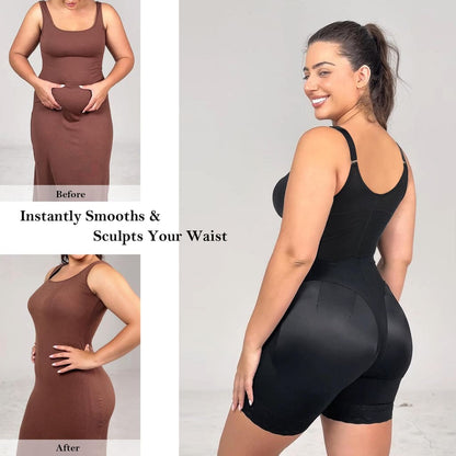 Essentials 4 Life | Fajas Colombianas Postpartum Shapewear for Women Tummy Control Butt Lifter Body Shaper with Zipper Crotch