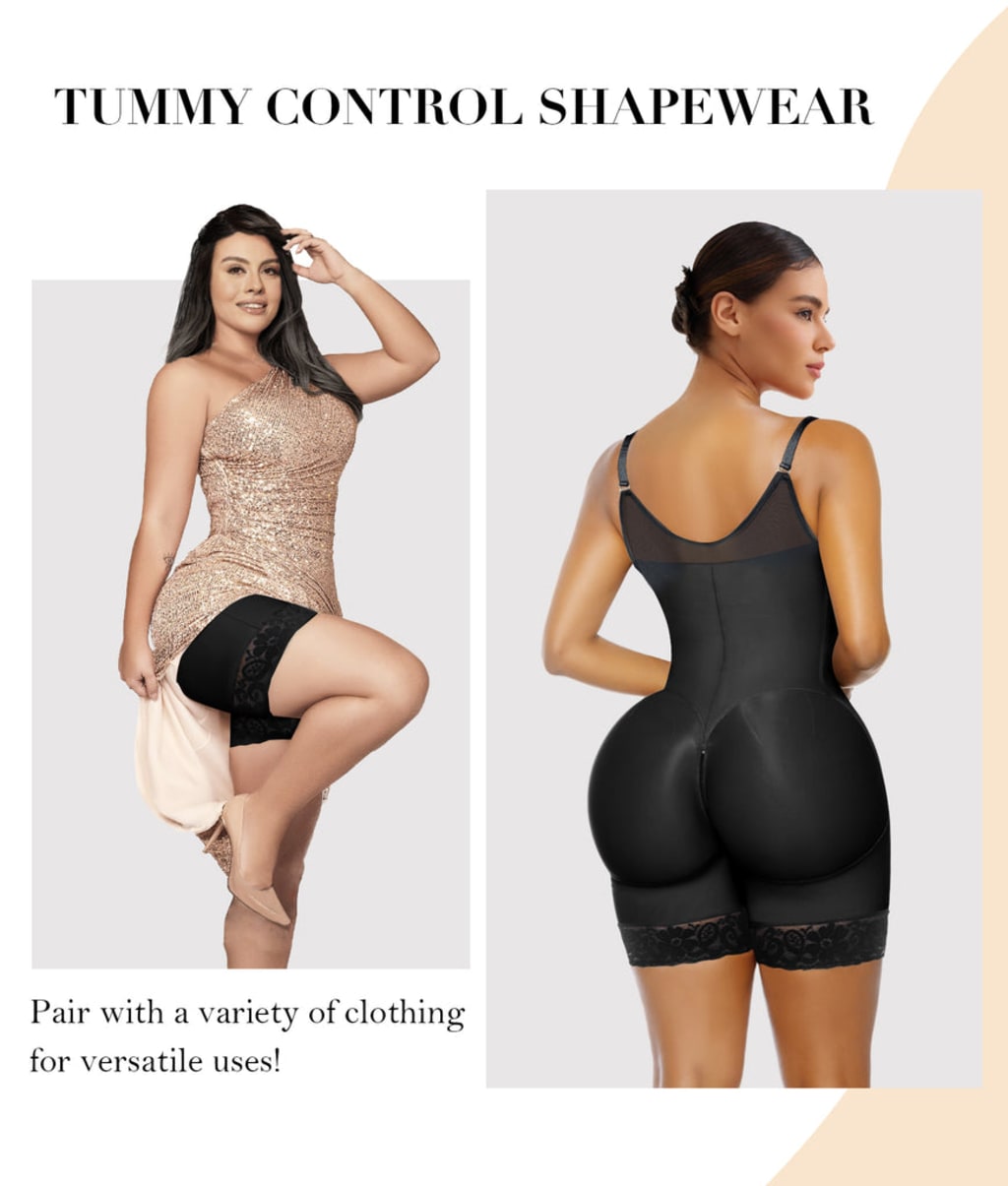 Essentials 4 Life | Fajas Colombianas Postpartum Shapewear for Women Tummy Control Butt Lifter Body Shaper with Zipper Crotch