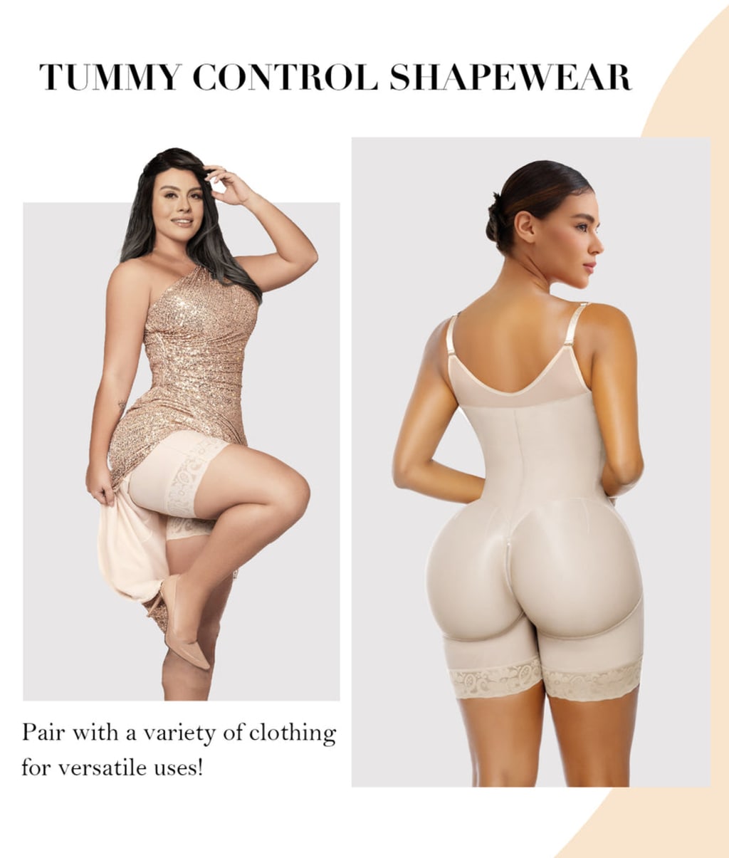 Essentials 4 Life | Fajas Colombianas Postpartum Shapewear for Women Tummy Control Butt Lifter Body Shaper with Zipper Crotch